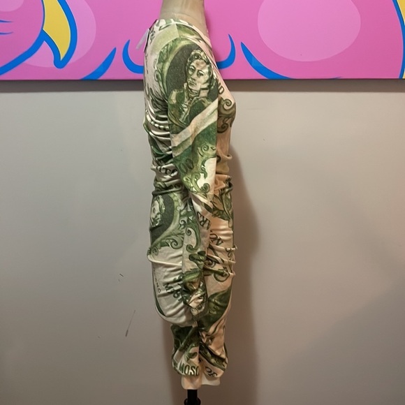 Moschino Couture Stretch Wool Dollar Bill Dress - Picture 6 of 16